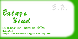 balazs wind business card